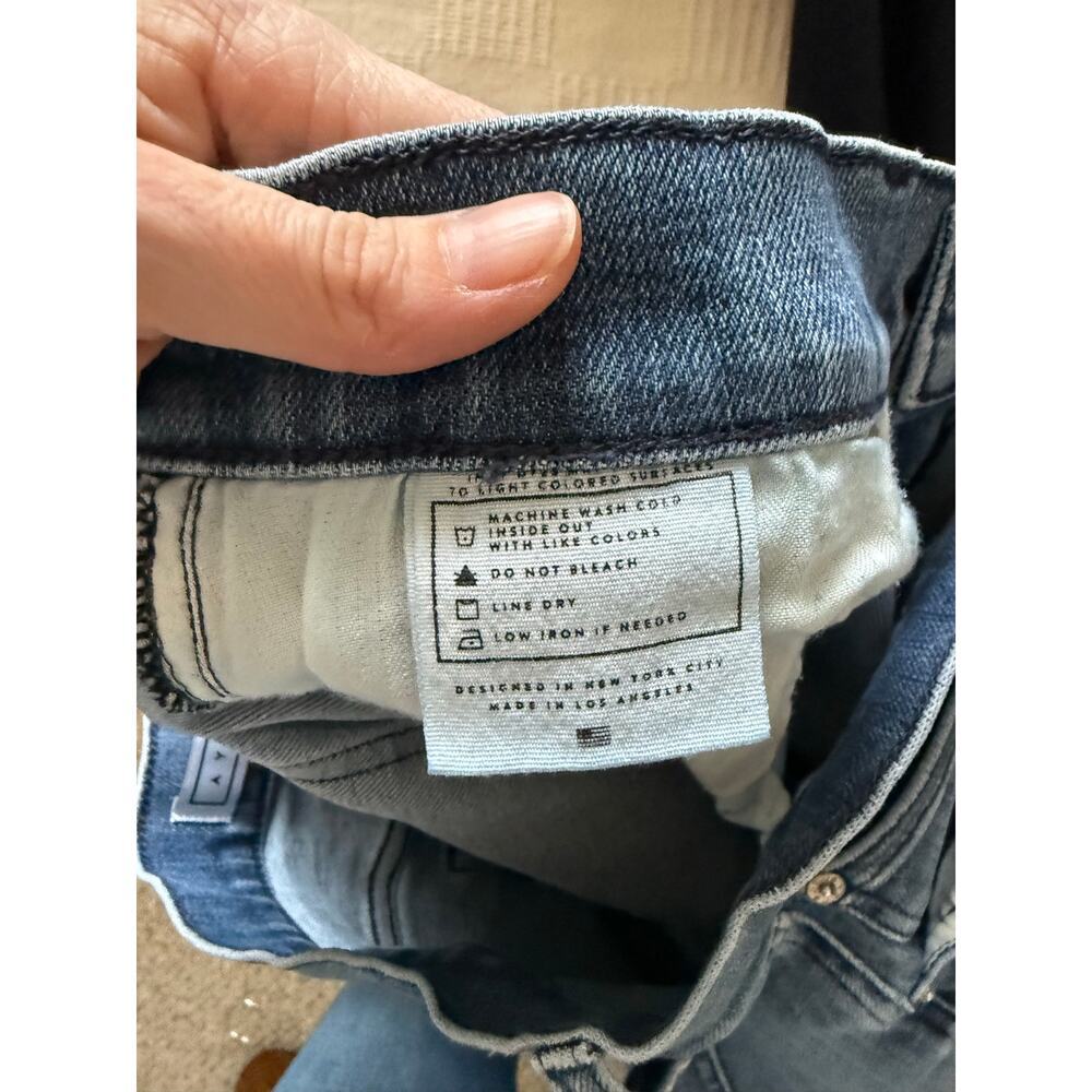 AYR The Bomb Pop Ankle Fray Straight Leg Jeans Classic Blue Wash Size 32 - Picture 9 of 14